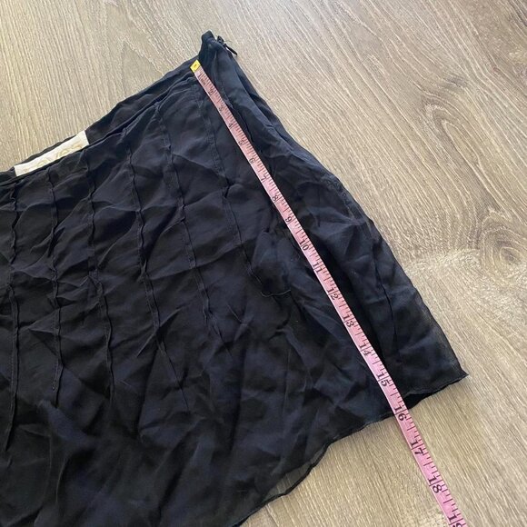 vintage sheer pleated mini black skirt - Picture 4 of 8